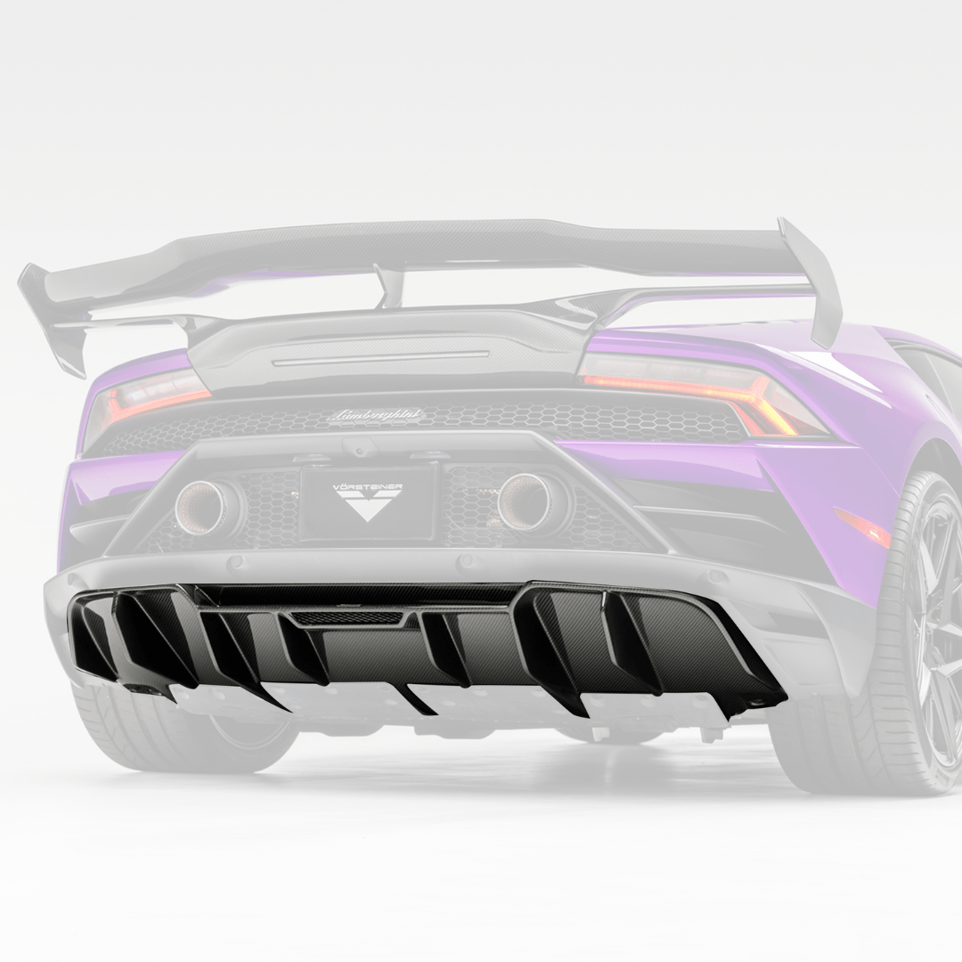 Vorsteiner 3050LOV Lamborghini Huracan EVO Monza Edizione Rear Diffuser (2x2 Gloss Carbon) | ML Performance