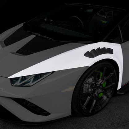 Vorsteiner 0940LOV Lamborghini Huracan Novara Edizione Aero Front Fenders w/Integrated Vents and Splash Shields (2x2 Gloss Carbon) | ML Performance
