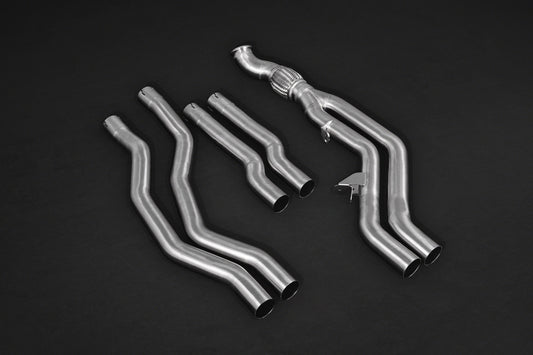 Capristo 02BM09903006 BMW M2 (F87) ECE Valved Exhaust with Mid-Silencer Spare Pipes and Carbon Tips (CES3) 