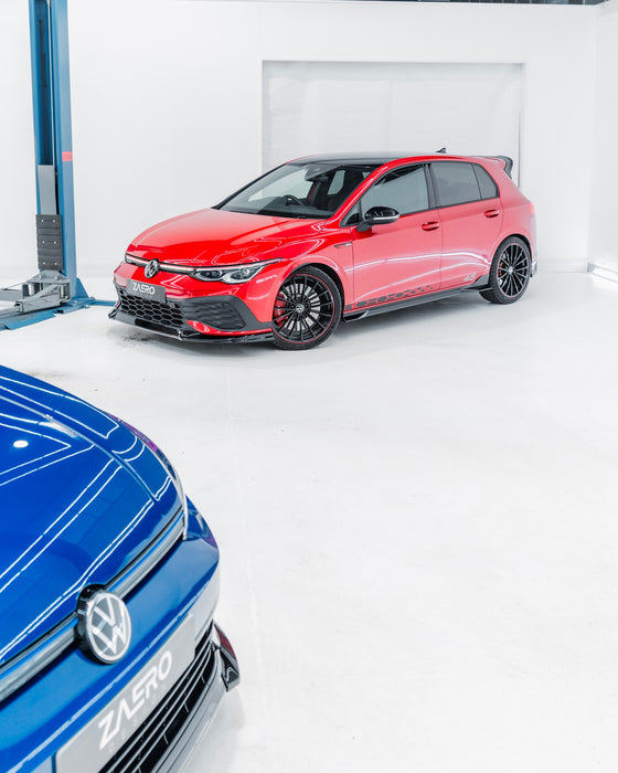 Zaero ZA-GOLF-8-CS-FS VW GOLF GTI CLUBSPORT MK8 EVO-1 GLOSS BLACK FRONT SPLITTER