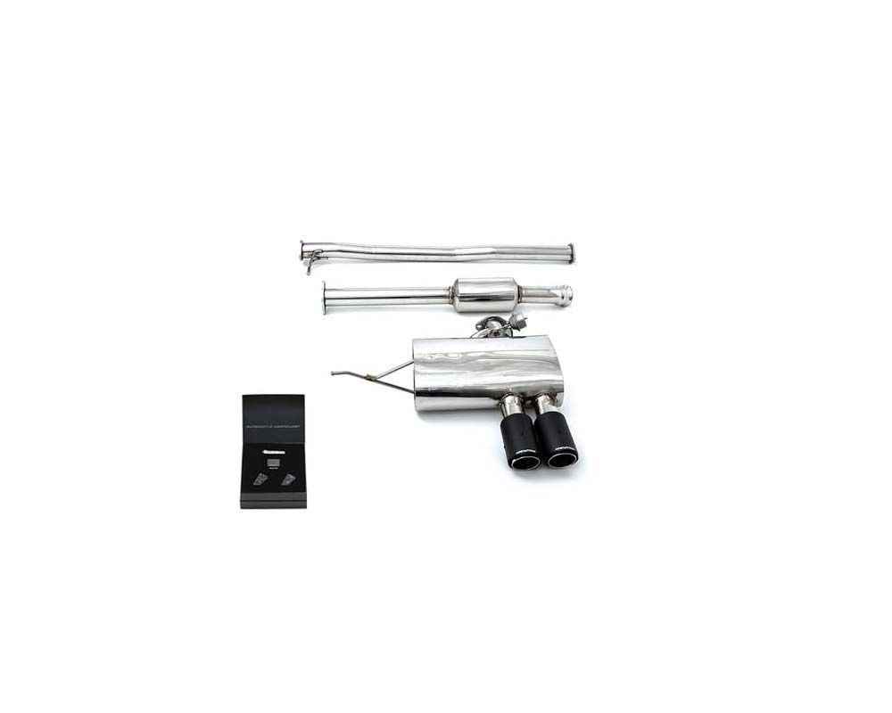 Stainless Steel Valvetronic Exhaust System Mini Cooper S F56 F57 2019+ with Carbon Tips | ML Performance Car Parts