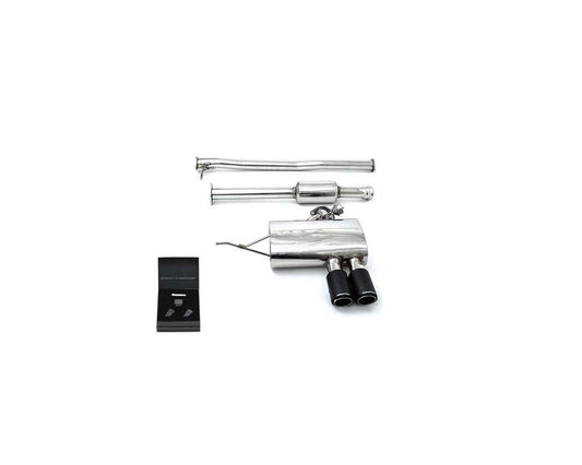 Stainless Steel Valvetronic Exhaust System Mini Cooper S F56 F57 2019+ with Carbon Tips | ML Performance Car Parts