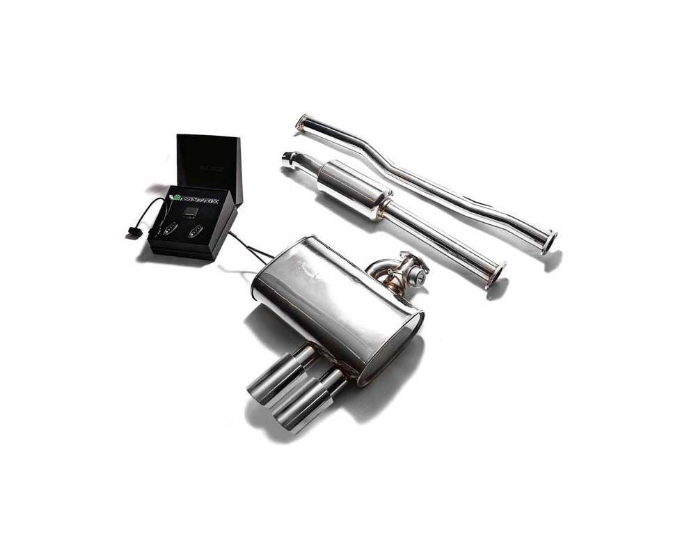 Stainless Steel Valvetronic Exhaust System Mini Cooper S F56 F57 2019+ with Titanium Blue Tips | ML Performance Car Parts