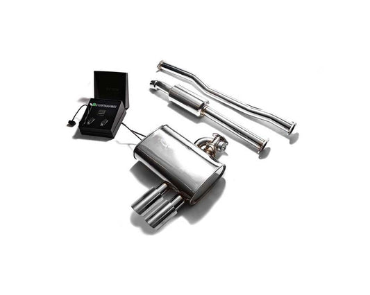 Stainless Steel Valvetronic Exhaust System Mini Cooper S F56 F57 2019+ with Titanium Blue Tips | ML Performance Car Parts