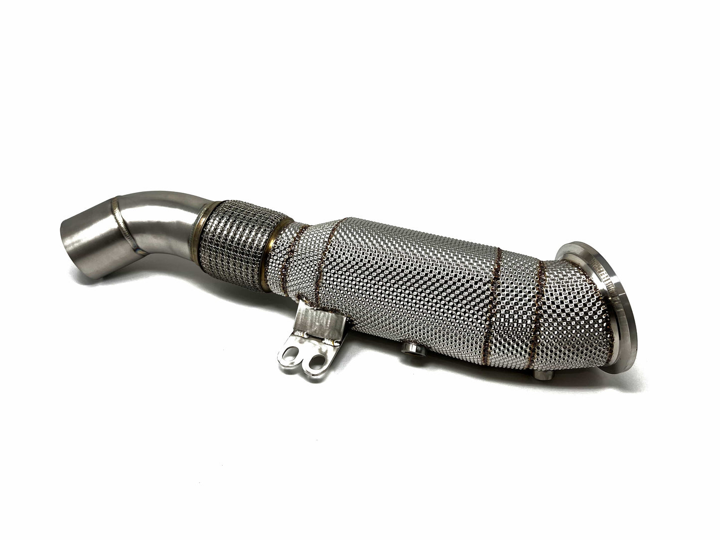 Masata BMW B58 F20 F32 G01 G30 Catted Downpipe With Heat Shield (Inc. M140i, 340i, 540i, & 740i) 200 Cells (Non-OPF Models)