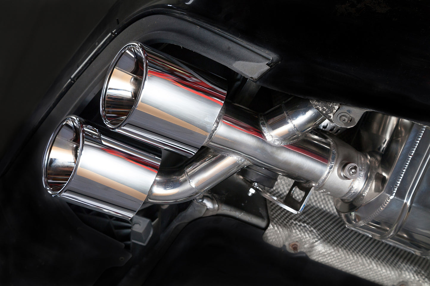 Capristo 02MB02003008 Mercedes AMG C63 (W204) Valved Exhaust with Mid-Silencer Delete Pipes (CES3) 