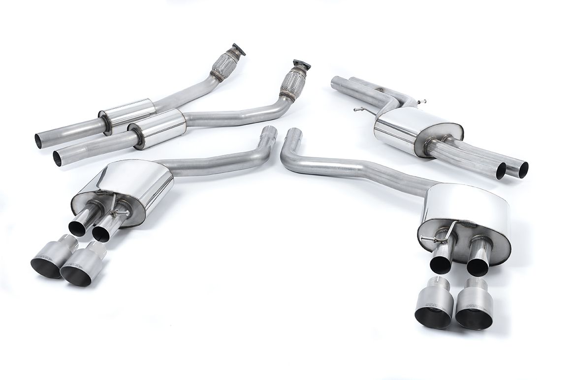 MillTek Audi C7 Resonated Cat-Back Exhaust System S6 S7 - ML Performance UK