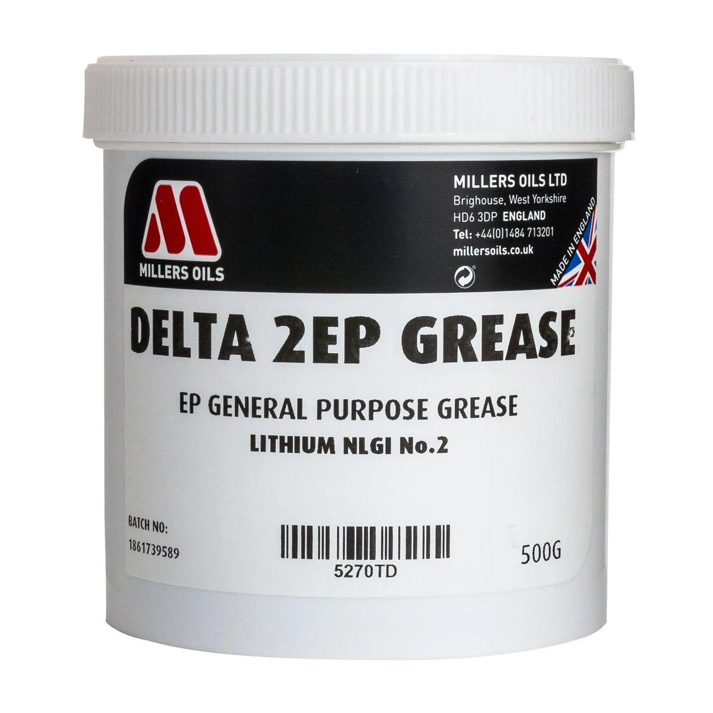 Millers Oils 5270TD Delta 2EP Lithium Grease - 500g