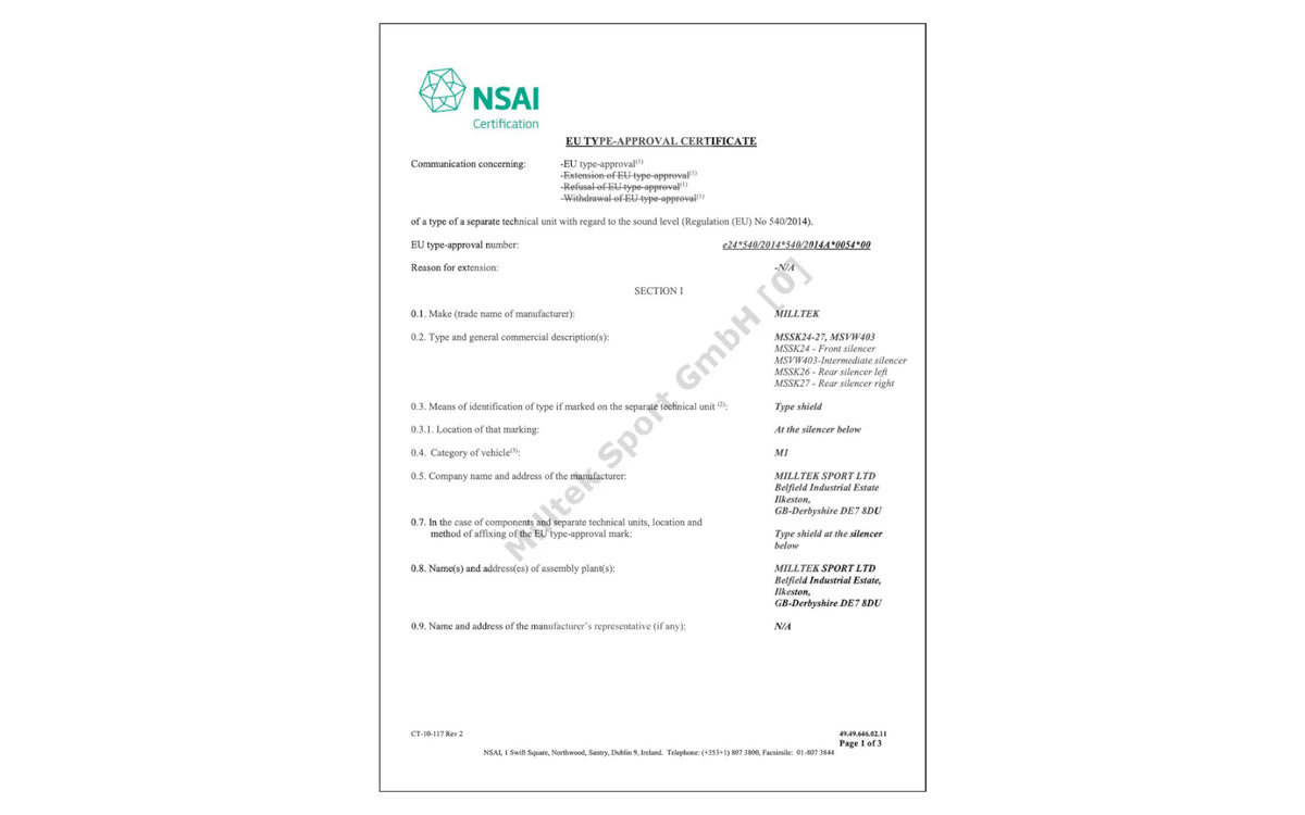 MillTek MSECE Milltek ECE Document Request