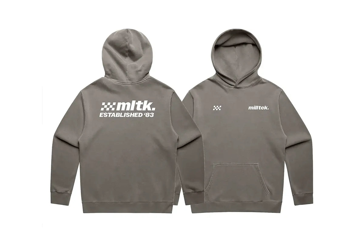MillTek MSHOO03M Milltek Faded Grey Hoodie (Motorsport Edition) - Medium