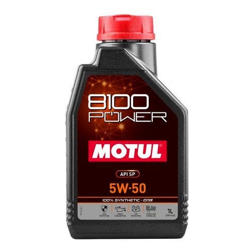 Motul 8100 Power 5W-50 Ester Fully Synthetic Car Engine Oil 1l - ML Performance UK