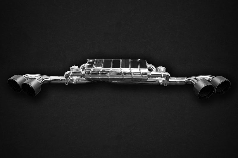 Capristo 02NI09503003 Nissan GTR MK3/4/Nismo Valved Exhaust with Mid-Pipes (Post Cat Spare) Carbon Tips (CES3) 