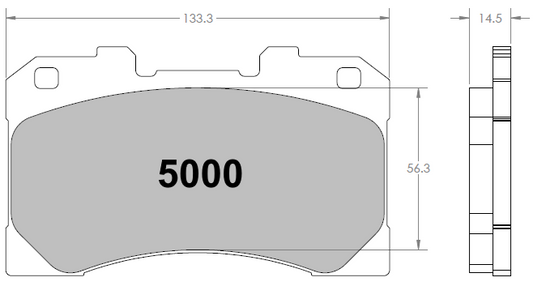 PFC 5000.01.15.44 FRONT BRAKE PADS RACE 01 CMPD 15MM FOR TOYOTA GR YARIS (GXPA16) / GR COROLLA (E210)
