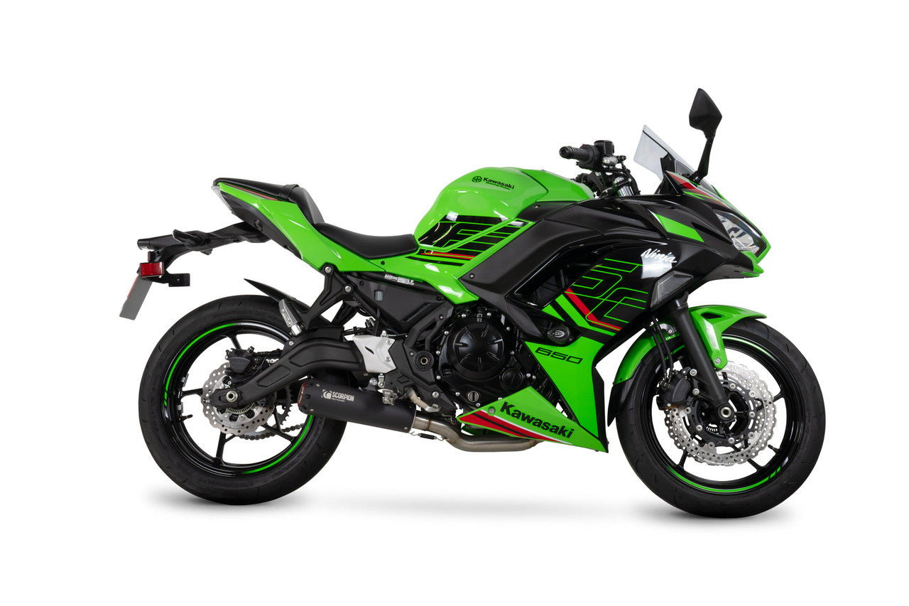 Scorpion PKA145SYSBCER Red Power Full System Black Ceramic Coated Sleeve Ninja 650 - 2023