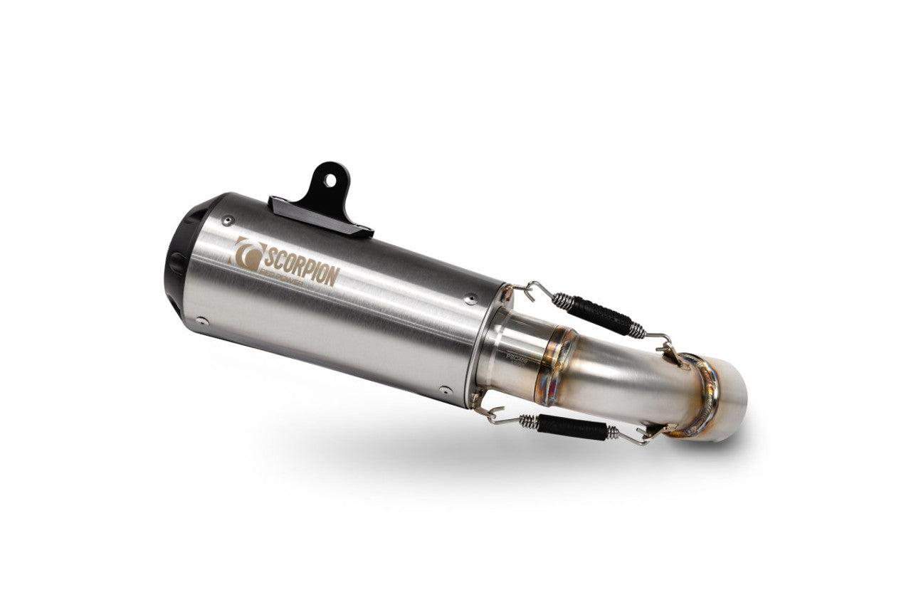 Scorpion PKT96SEO Red Power Slip-on Brushed Stainless Steel Sleeve - KTM 990 Duke - 2024-2025