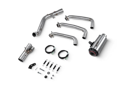 Scorpion PYA130SYSSEO Red Power Full System Brushed Stainless Steel Sleeve - MT-09 - 2024