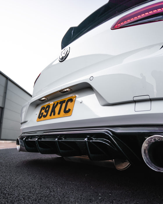 Zaero ZA-GOLF-75-GTI-DF VW GOLF GTI MK7.5 EVO-1 GLOSS BLACK REAR DIFFUSER