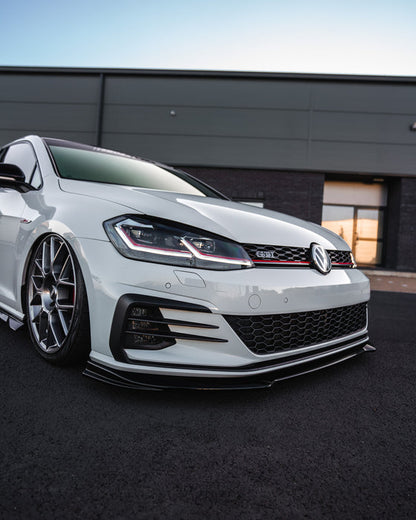 Zaero ZA-GOLF-75-GTI-FS VW GOLF GTI & GOLF GTD MK7.5 EVO-1 GLOSS BLACK FRONT SPLITTER