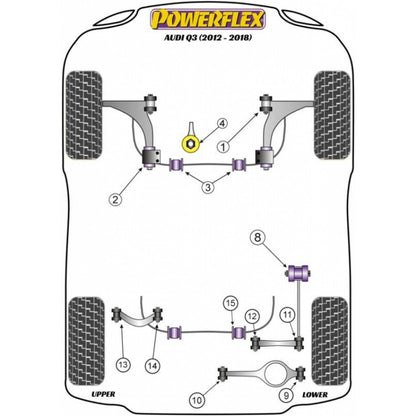 Powerflex Audi Seat Skoda Volkswagen Rear Upper Link Inner Bush (Inc. 8P RS3, 1Z Octavia, B6 Passat & MK5 Golf GTI) | ML Performance UK