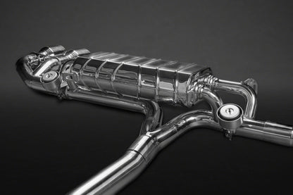 Capristo 02NI09503003 Nissan GTR MK3/4/Nismo Valved Exhaust with Mid-Pipes (Post Cat Spare) Carbon Tips (CES3) 