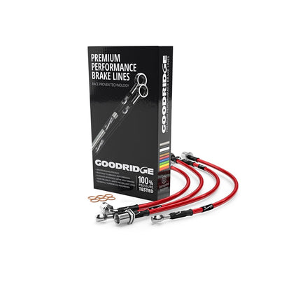 Goodridge SBW0901-4 BMW E46 4 Line Braided Brake Hose Lines Kit (Inc. M3)