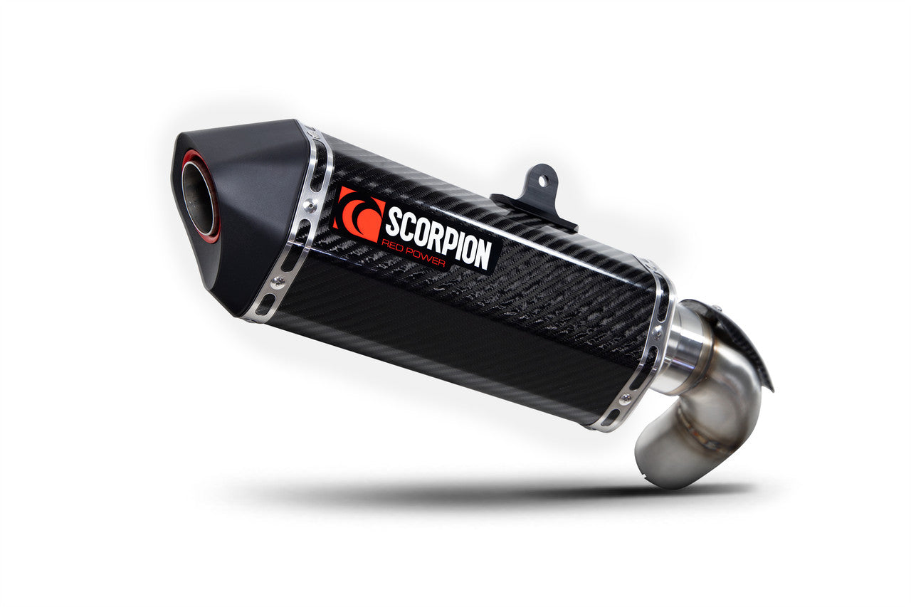 Scorpion RKA137CEO Serket Parallel Slip-on Carbon Fibre Sleeve. Fits With Panniers - Ninja 1000 SX - 2020 - 2024
