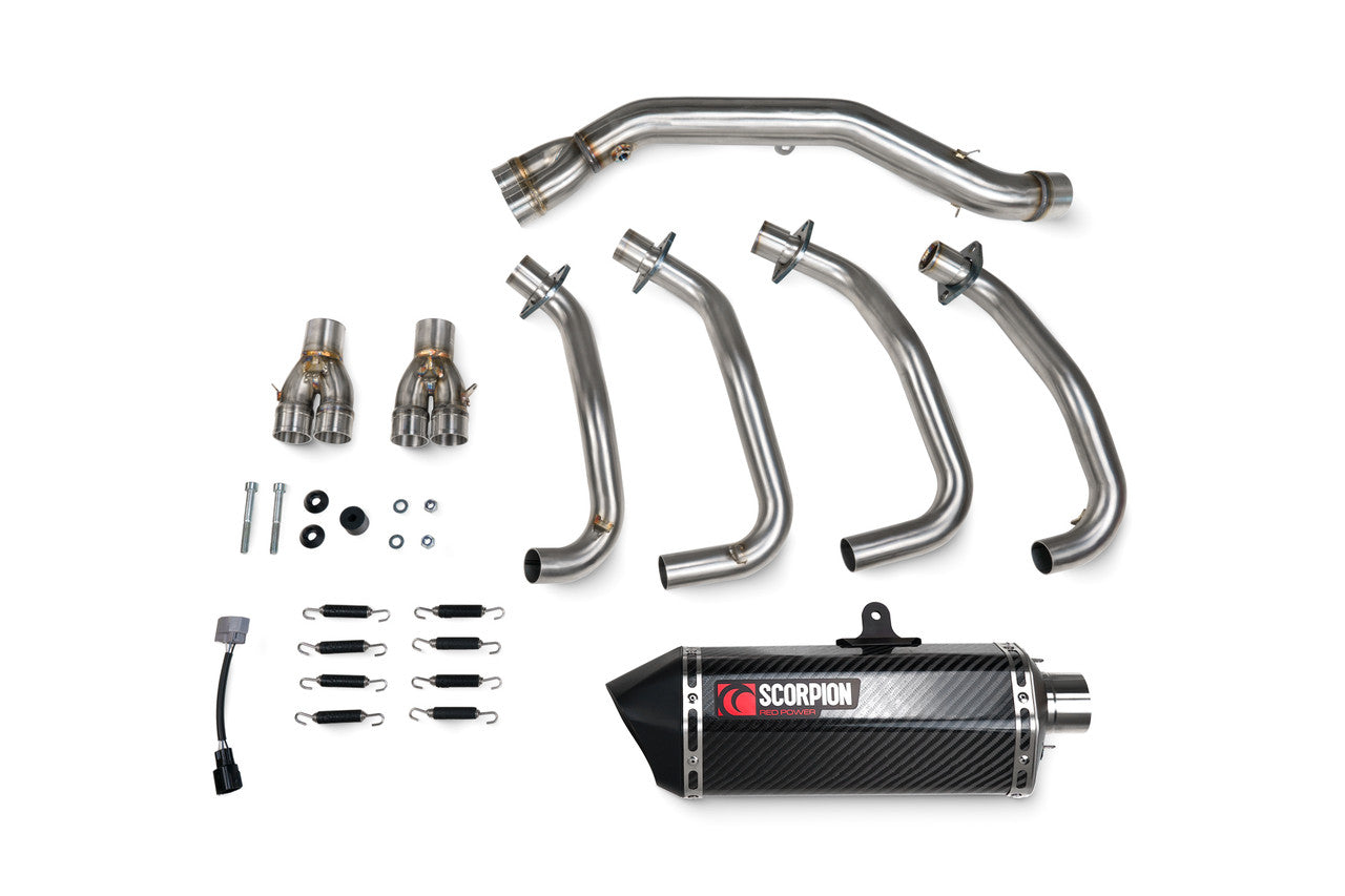 Scorpion RKA146SYSCEO Serket Parallel Full System Carbon Fibre Sleeve ZX-4RR - 2023