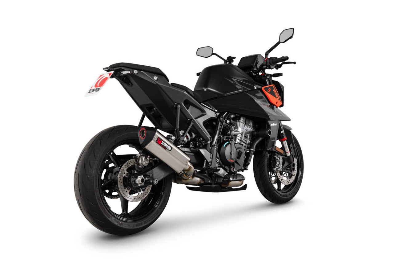 Scorpion RKT96SEO Serket Parallel Slip-on Brushed Stainless Sleeve - KTM 990 Duke - 2024-2025