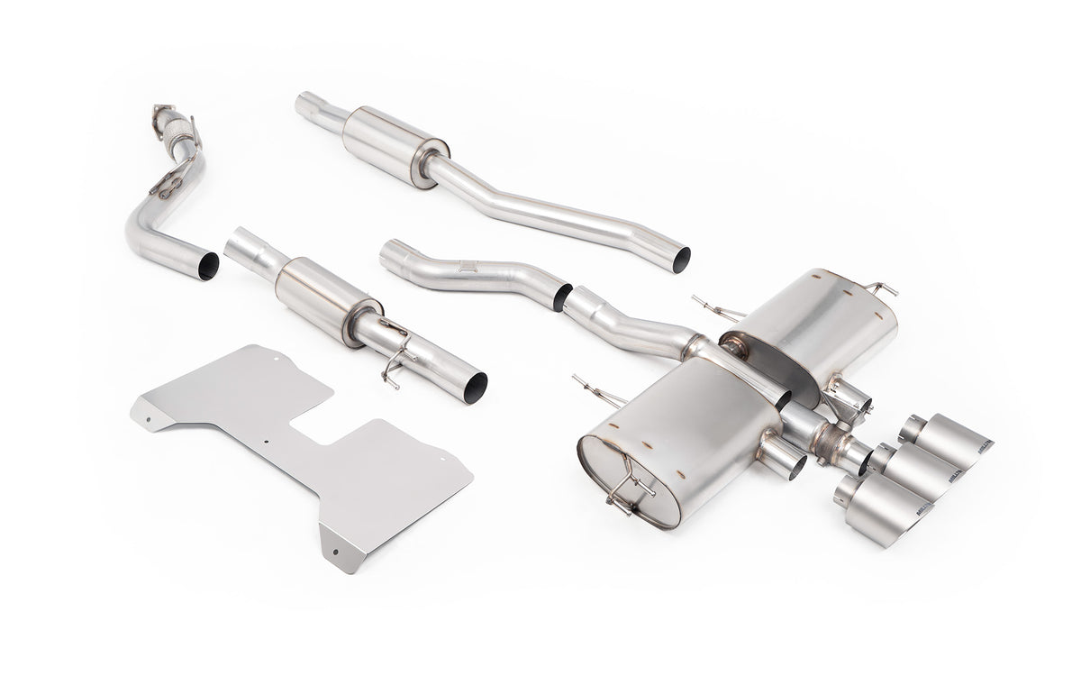 MillTek SSXHO322 Honda Civic FL5 Type R - Resonated Valved Catback with Brushed Titanium Tips