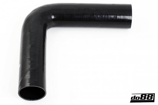 DO88 SLB90G76 Silicone Hose Black 90 degree long leg 3'' (76mm)