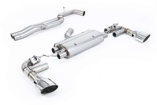 Milltek SSXAU963 Audi 80mm Non-Resonated (Loudest) Cat-Back With Polished Trims (Inc. TT)
