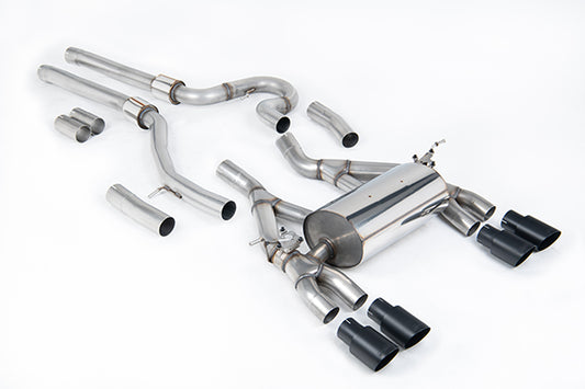 Milltek SSXBM1147 BMW Equal Length (Loudest) Cerakote Black Tips - Oe System