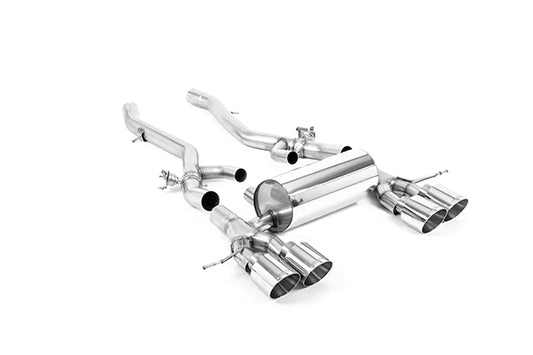 Milltek SSXBM1276 BMW Centre Resonator Back System With GT-115 Polished Trims (Oe 