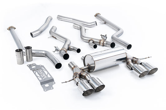 Milltek SSXBM1306 BMW Cat-Back System - Non-Resonated With GT-115 Polished Trims