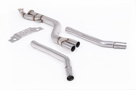 MillTek-SSXBM1329-Secondary Catalyst Bypass Single Mid Pipe 102mm - Non Resonated to OE Axle Back Only | ML Performance Car Parts