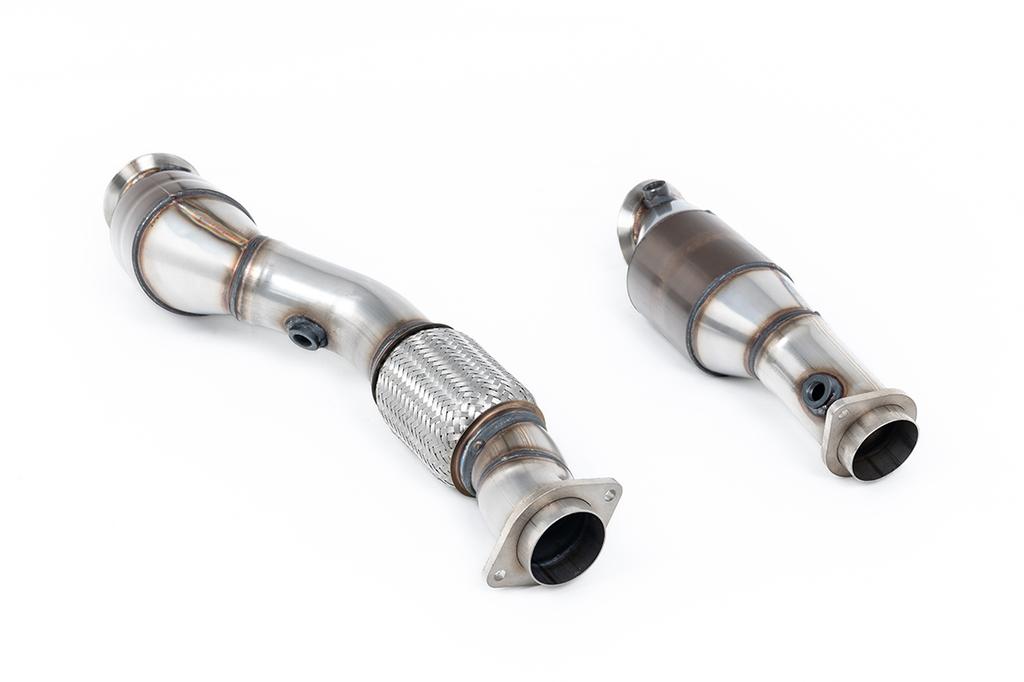 MillTek-SSXBM1333-Large Bore Downpipe and Hi-Flow Sports Cat V2 HJS HQ 200 Cell Catted Downpipes (No CEL) | ML Performance Car Parts