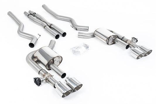 Milltek SSXFD416 Ford Active Valved Cat-Back With X Pipe And GT-115 / 4.5' Polished Tips (Inc. Mustang)