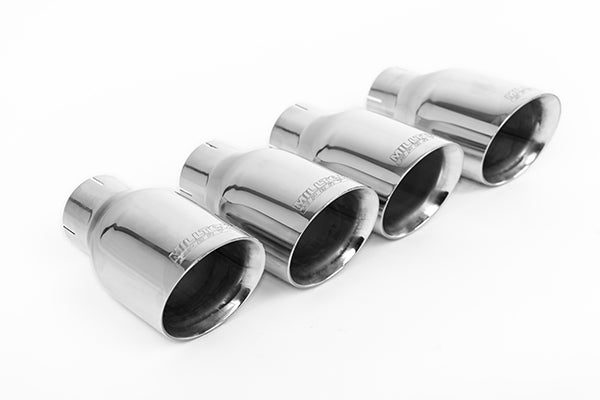 Milltek SSXFD441 Ford Dual Quad Outlet With Active Valves Non-Resonated With Gt-100 Polished Trims  (Inc. Mustang)