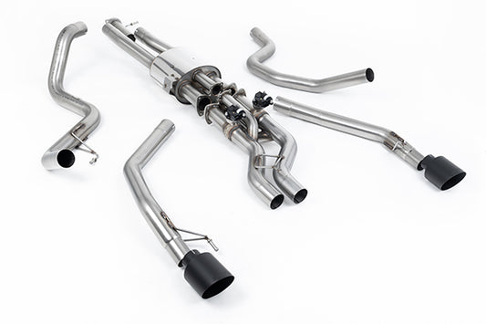Milltek SSXFD449 Ford Valved Cat-Back With GT-115 Cerakote Black Tips (Inc. Ranger)
