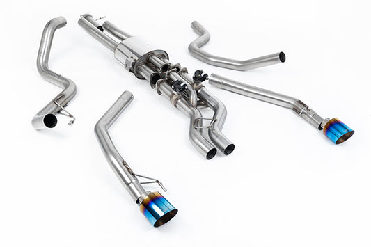 Milltek SSXFD451 Ford Valved Cat-Back With GT-115 Burnt/Blue Titanium Tips (Inc. Ranger)