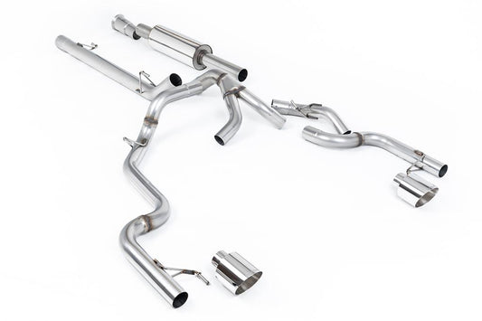MillTek-SSXFD492-Cat-back Dual Outlet - Road Resonated with GT-115 Polished Tips | ML Performance Car Parts