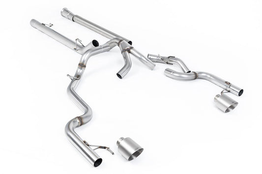 MillTek-SSXFD498-Cat-back Dual Outlet - Race Non-Resonated (Louder) with GT-115 Brushed Titanium Tips | ML Performance Car Parts