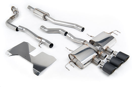 Milltek SSXHO280 Honda / Acura Part Resonated (Road+) Valved Catback With Jet-115 Carbon Fibre Trims (Inc. Civic)