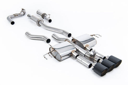 Milltek SSXHO314 Honda / Acura Cat-Back Resonated With 3 X Jet-115 Carbon Trims (Inc. Integra)