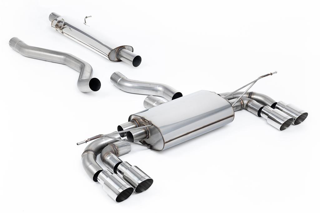 MillTek-SSXLR204-Particulate Filter-back OPF/GPF Back System with GT-90 Polished Trims - ECE Approved | ML Performance Car Parts