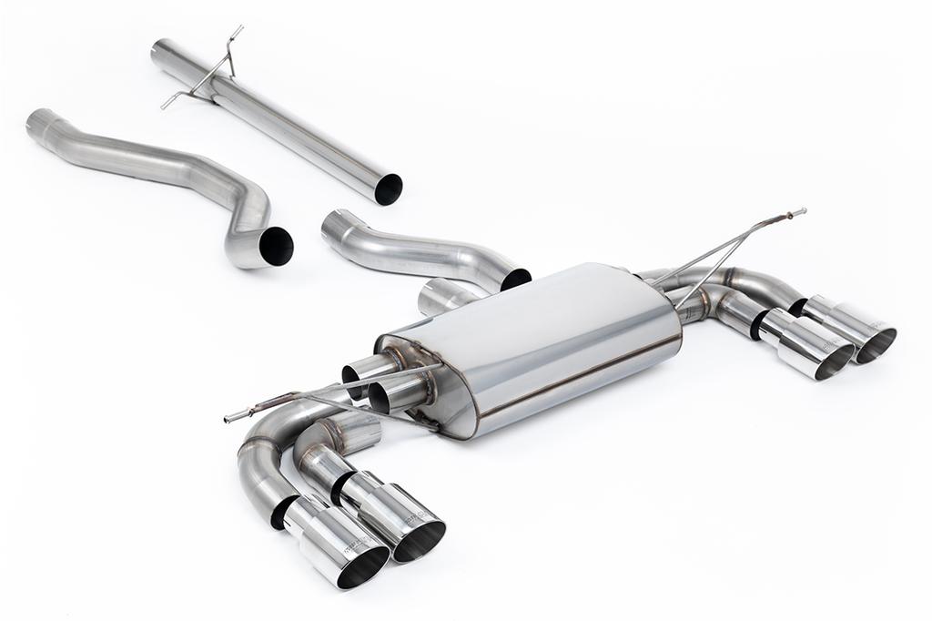 MillTek-SSXLR209-Particulate Filter-back OPF/GPF Back System Non Resonated (Louder) with GT-90 Polished Trims | ML Performance Car Parts