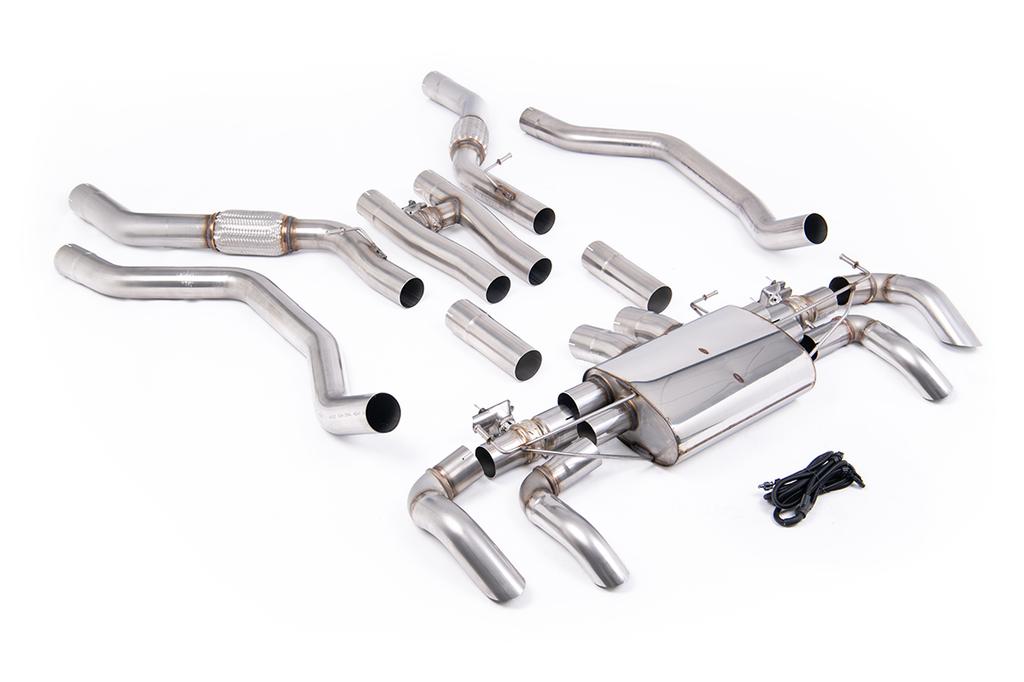 MillTek-SSXLR245-Cat-back Valved Cat / OPF Back System with Downturns to OE Rear Bumper | ML Performance Car Parts