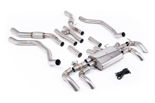 MillTek-SSXLR245-Cat-back Valved Cat / OPF Back System with Downturns to OE Rear Bumper | ML Performance Car Parts