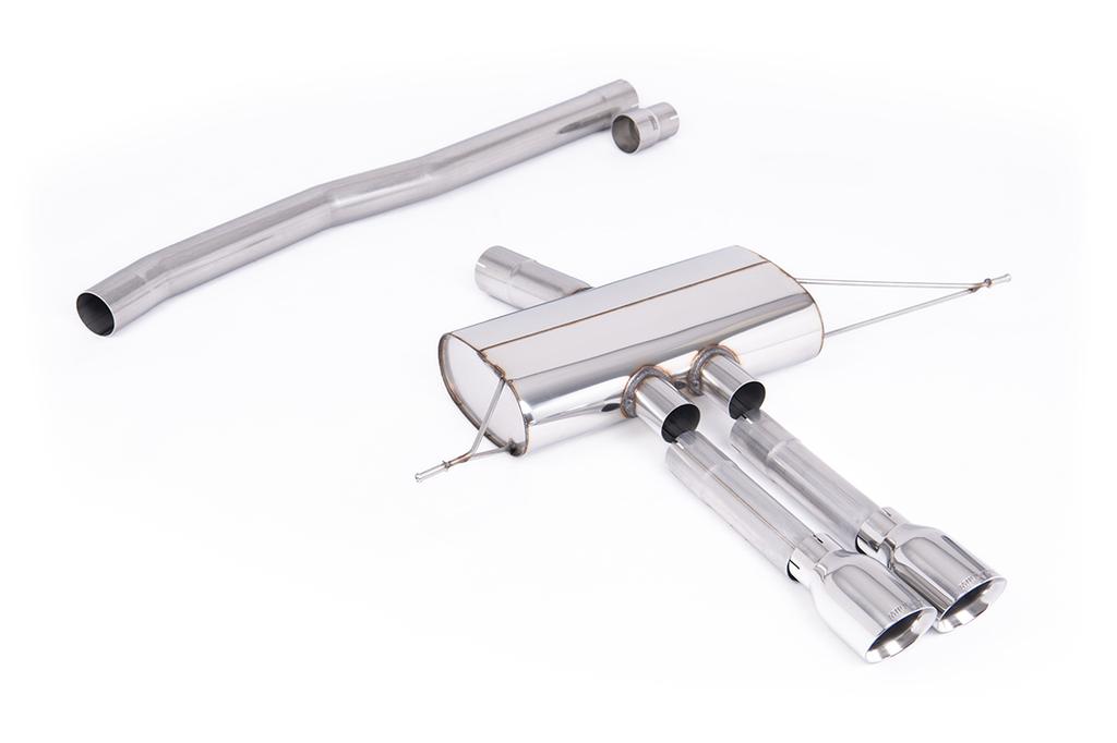 MillTek-SSXM492-Particulate Filter-back Non-Resonated (louder) OPF/GPF Back Systems for Sport Diffuser only (Requires Cutting) with GT-100 Polished Tips | ML Performance Car Parts