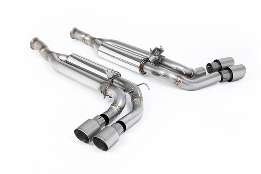 MillTek-SSXMZ166-Cat-back Cat Back Valved with Brushed Titanium GT-90 Trims - Re-uses OE Valve Motors | ML Performance Car Parts